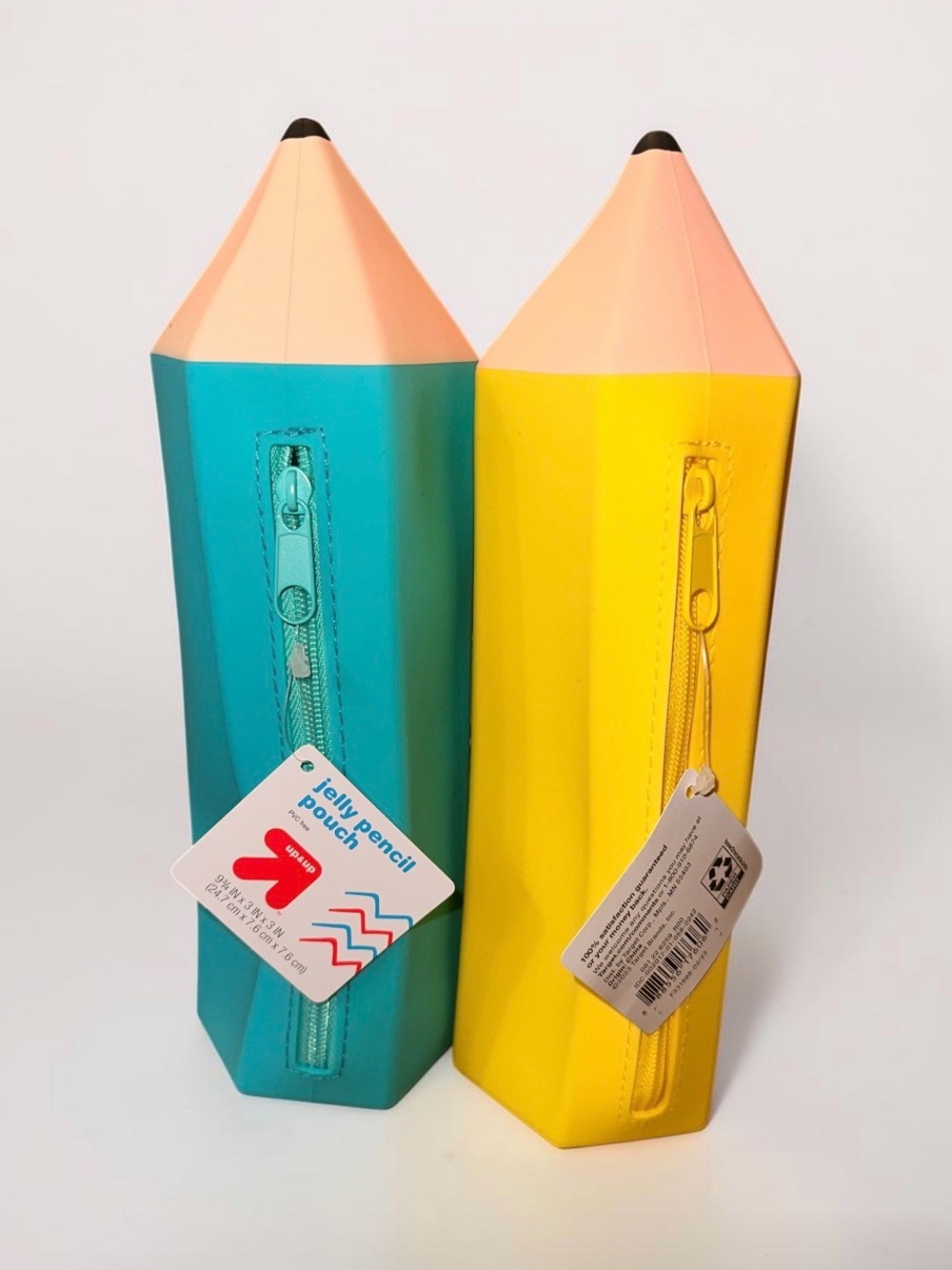 Jelly Pencil Pouch - Yellow or Teal Pencil Case. Choice of either color
